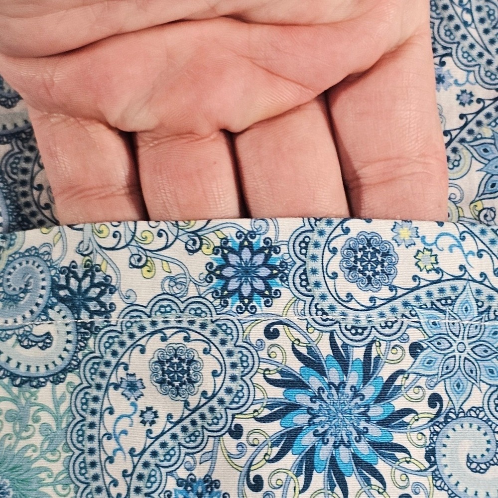 CON.STRUCT Button-Up Shirt Mens 4XL(3XL 53"chest)Stretch Blue Paisley Floral S/S - Picture 10 of 11